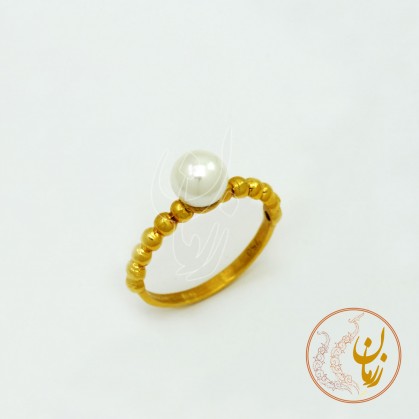 Gold Ring - Pearl Pattern Design-ZMR0270